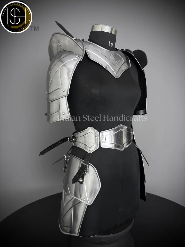 Brave Lady Medieval Armor Set: 20 Gauge Steel, Cosplay LARP Costume