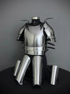 Pouldron armor, gorget armor, shoulder armor, knight armor, larp armor , medieval armor, fantasy armor, gift for her, gift for him, sca armor, cosplay armor, armor for sale, cosplay clothing, chainmale armor, corset armor
