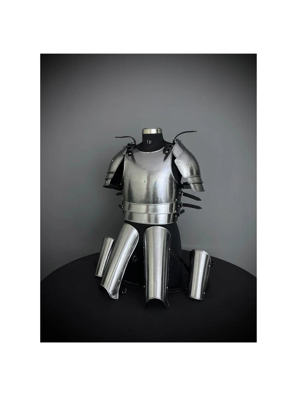 Pouldron armor, gorget armor, shoulder armor, knight armor, larp armor , medieval armor, fantasy armor, gift for her, gift for him, sca armor, cosplay armor, armor for sale, cosplay clothing, chainmale armor, corset armor