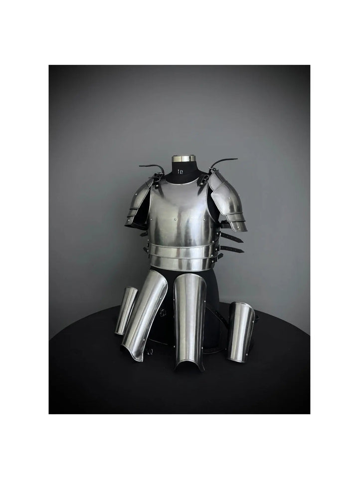 Pouldron armor, gorget armor, shoulder armor, knight armor, larp armor , medieval armor, fantasy armor, gift for her, gift for him, sca armor, cosplay armor, armor for sale, cosplay clothing, chainmale armor, corset armor