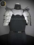 Medieval Knight Gorget&Pouldron Armor, Larp Armor Costume, Cosplay Armor, Sca Armor, Fantasy Armor, Gift for Men/women ISH Collection