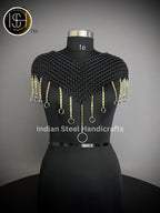 Chainmail Collar, Chainmail Jump Ring, Chainmail Neck Piece, Cosplay Costume, Chainmail Festival,Renaissance Faire Larp Gift. ISH Collection