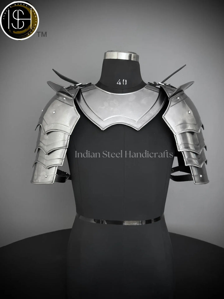 Medieval Knight Gorget&Pouldron Armor, fantasy Costume, Cosplay Armor, Sca Armor, Larp Armor, Gifts for Men/Woemen ISH Collection