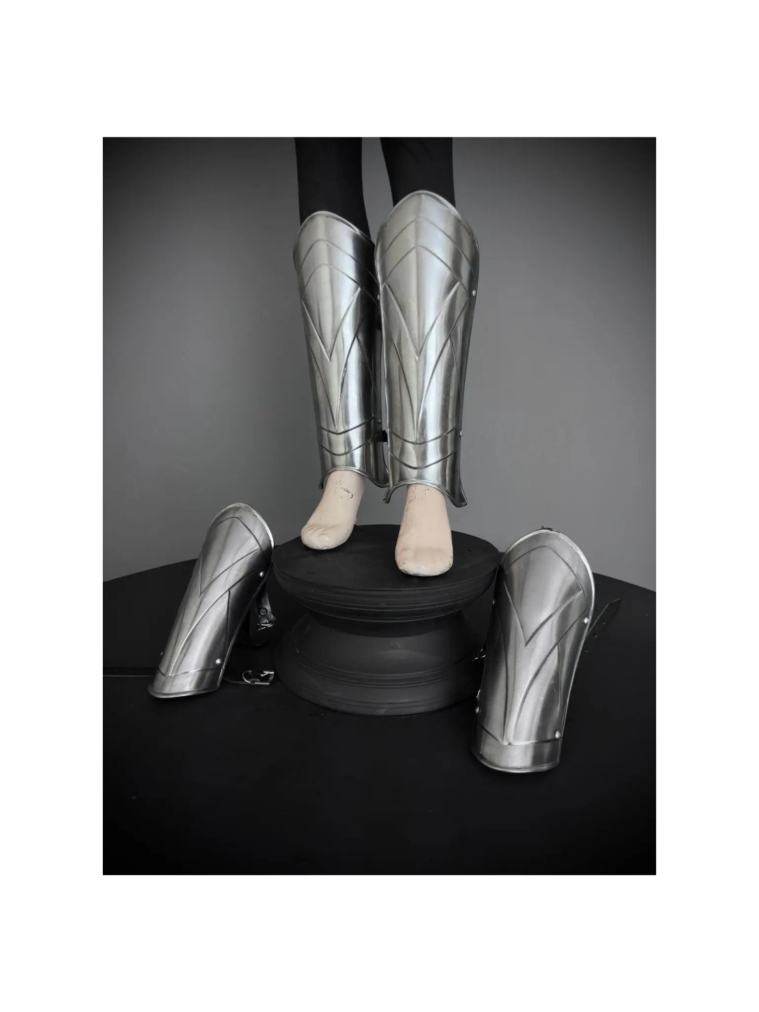 Medieval Knight leg Armor, Bracers Armor, Larp Armor, fantasy Armor Cosplay Armor, Sca Armor, Gift for Men/Women ISH Collection