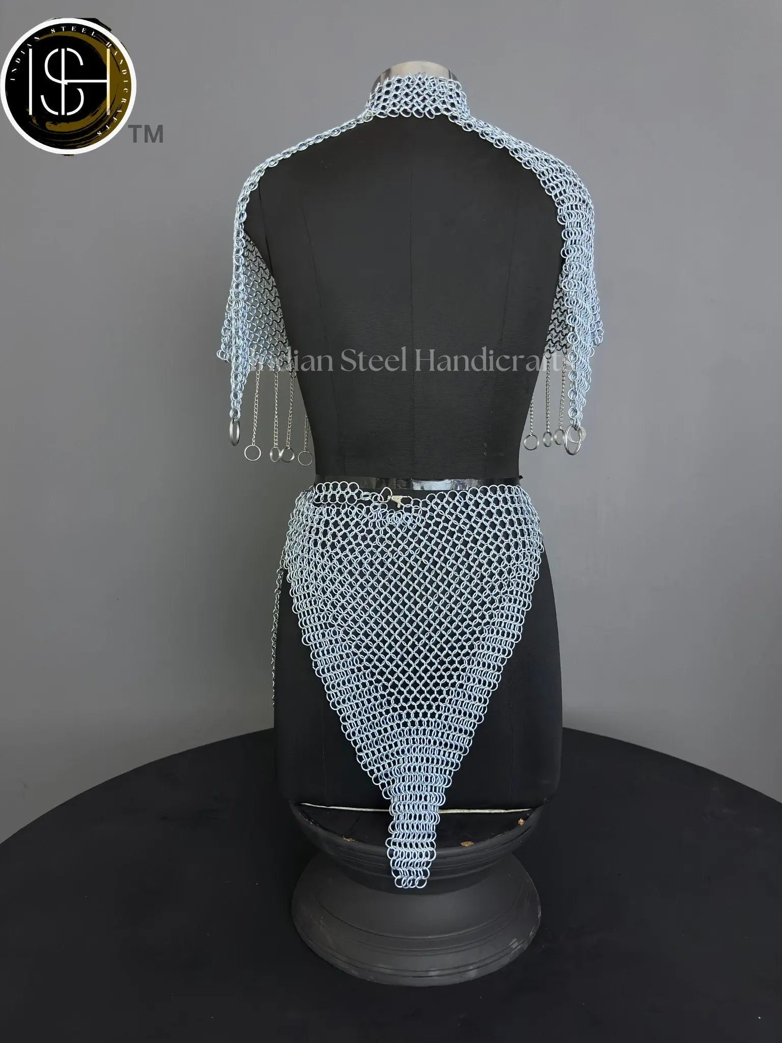 Chainmail Harness, Chainmail Chains Layers top & Skirt, Rings Costume, Wedding Cosplay Costume, Larp , Cosplay, Sca Armor, Gift For Women. ISH Collection