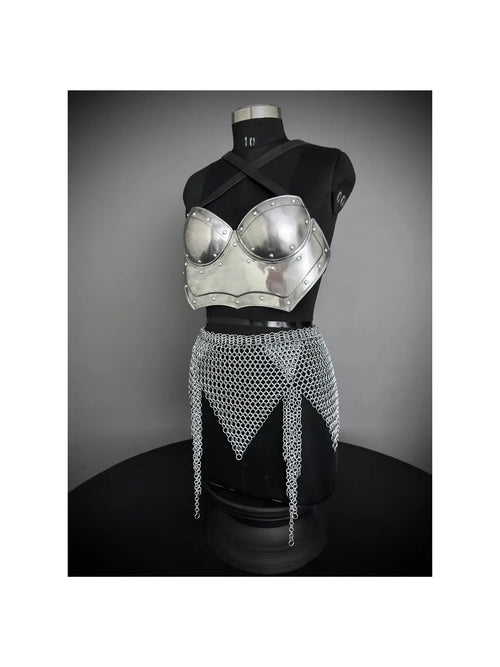 Ancient Knight Lady Armor,chest Armor, Chainmail Skirt Female  Armor Costume, Cosplay Armor, Larp Armor, Sca Armor, Gift for Men/Women. ISH Collection