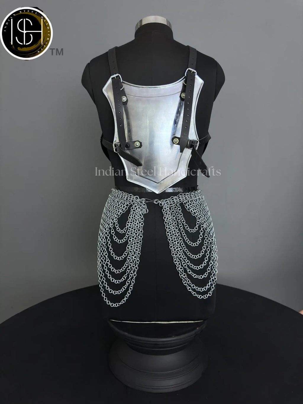 Steel Lady Cuirass Armor: Chainmail Skirt, LARP Cosplay Costume
