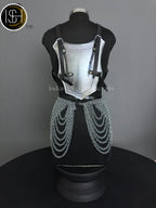 Steel Lady Cuirass Armor: Chainmail Skirt, LARP Cosplay Costume