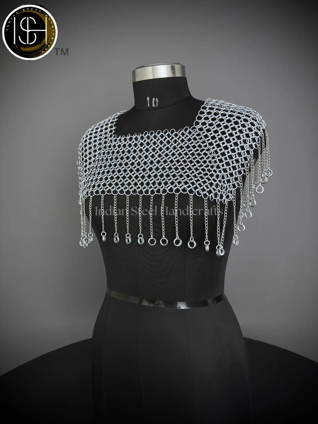 Chainmail Square Shoulder, Chainmail Jump Ring, Chainmail Neck Piece, Cosplay Costume, Chainmail Festival, Renaissance Faire Larp Gift. ISH Collection