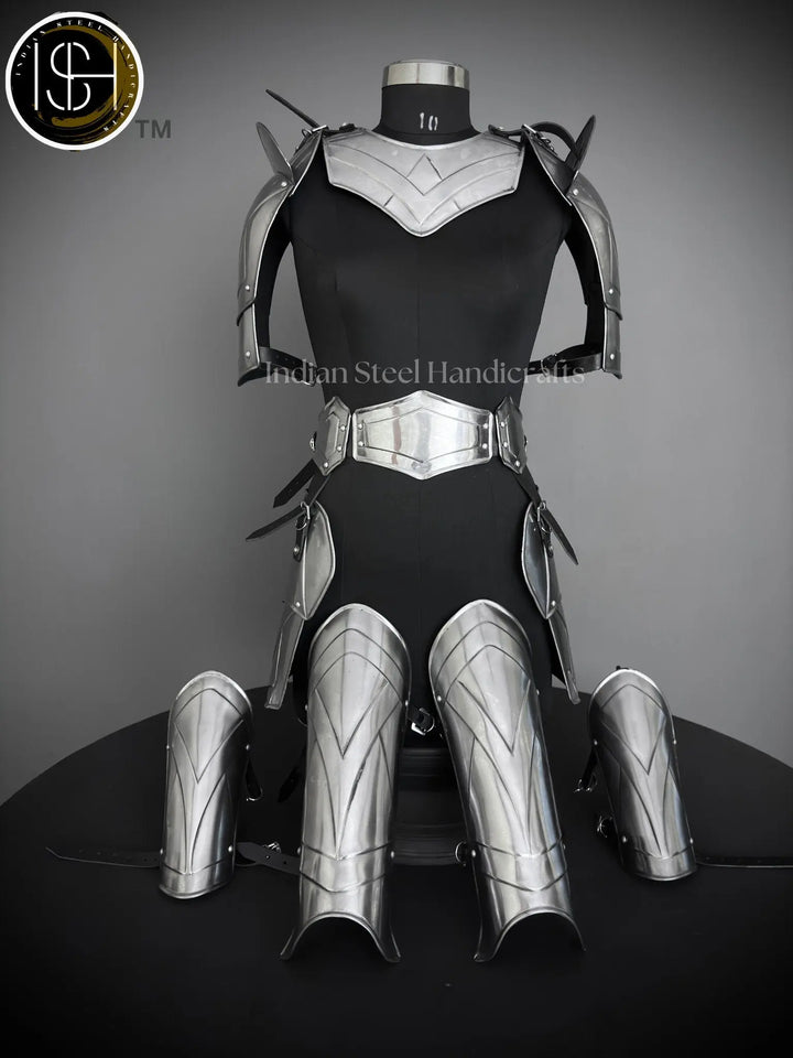 Brave Lady Medieval Armor Set: 20 Gauge Steel, Cosplay LARP Costume