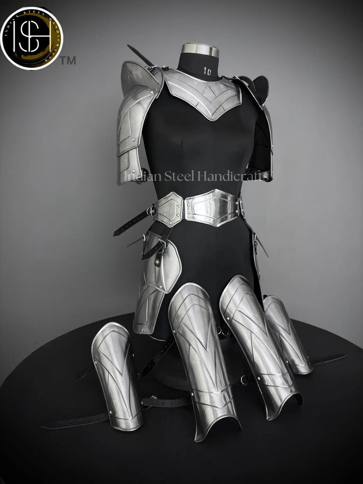 Brave Lady Medieval Armor Set: 20 Gauge Steel, Cosplay LARP Costume