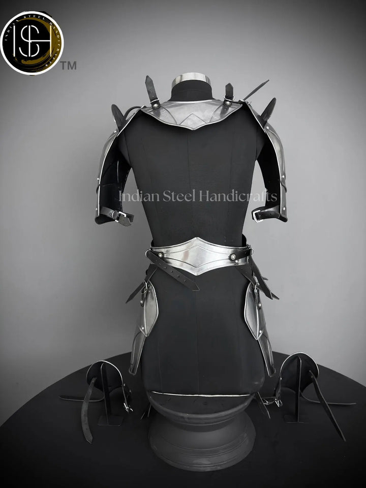 Brave Lady Medieval Armor Set: 20 Gauge Steel, Cosplay LARP Costume
