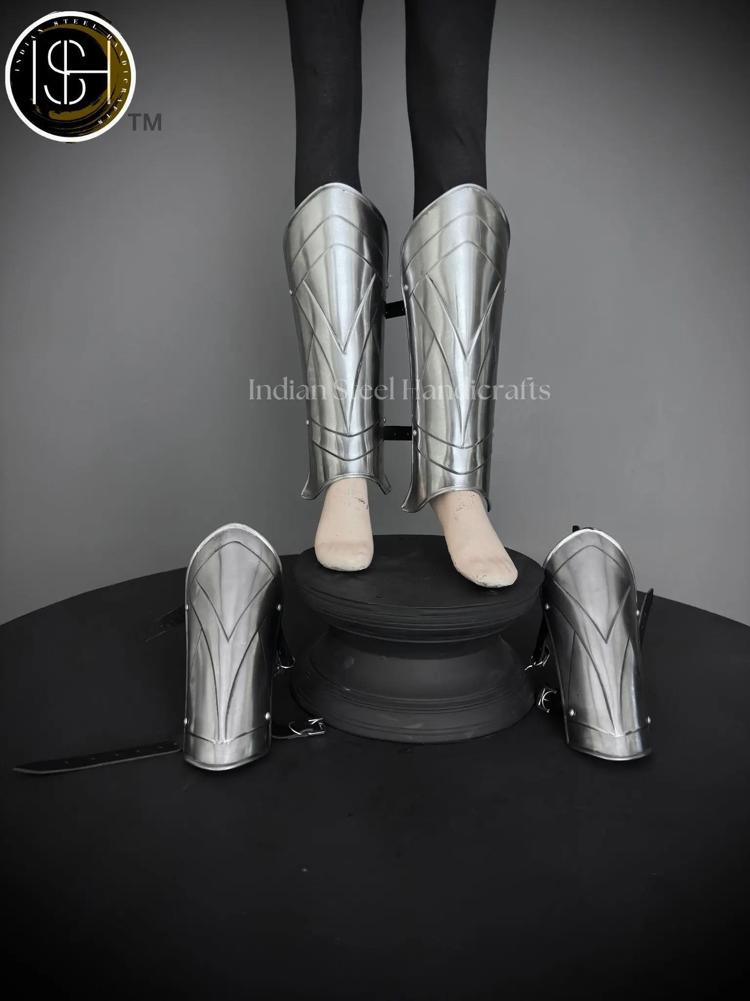 Medieval Knight leg Armor, Bracers Armor, Larp Armor, fantasy Armor Cosplay Armor, Sca Armor, Gift for Men/Women ISH Collection