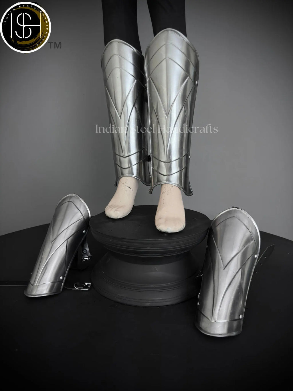 Medieval Knight leg Armor, Bracers Armor, Larp Armor, fantasy Armor Cosplay Armor, Sca Armor, Gift for Men/Women ISH Collection