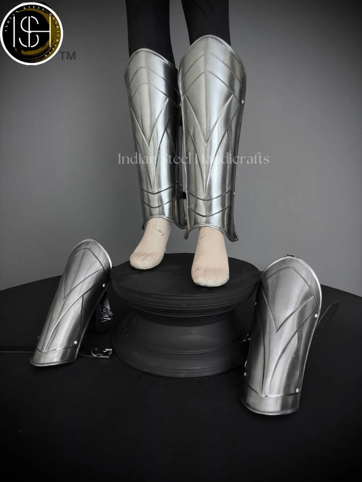 Medieval Knight leg Armor, Bracers Armor, Larp Armor, fantasy Armor Cosplay Armor, Sca Armor, Gift for Men/Women ISH Collection