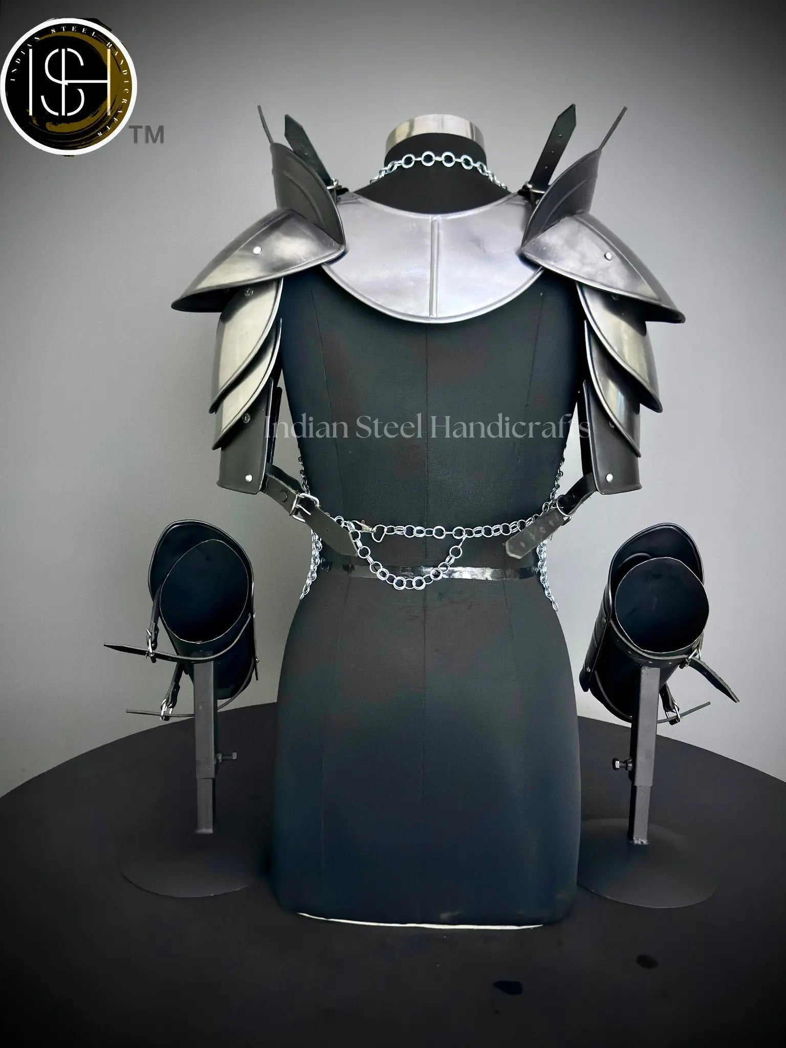 Knight Brave Female Armor, Gorget, Pouldron Armor, Chaianmail Stylish top,Cosplay Armor, SCA Armor, LARP Armor, Gifts for Women. ISH Collection