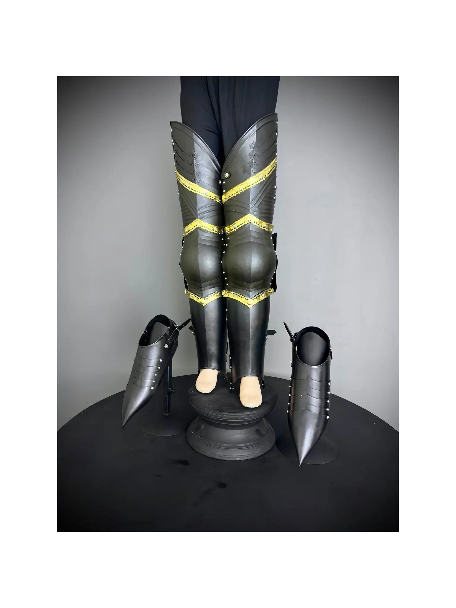 Medieval Knight leg Guard Armor, Sabatone Armor, Larp Armor, Cosplay Armor, Sca Armor, Gift For Men/Women. ISH Collection