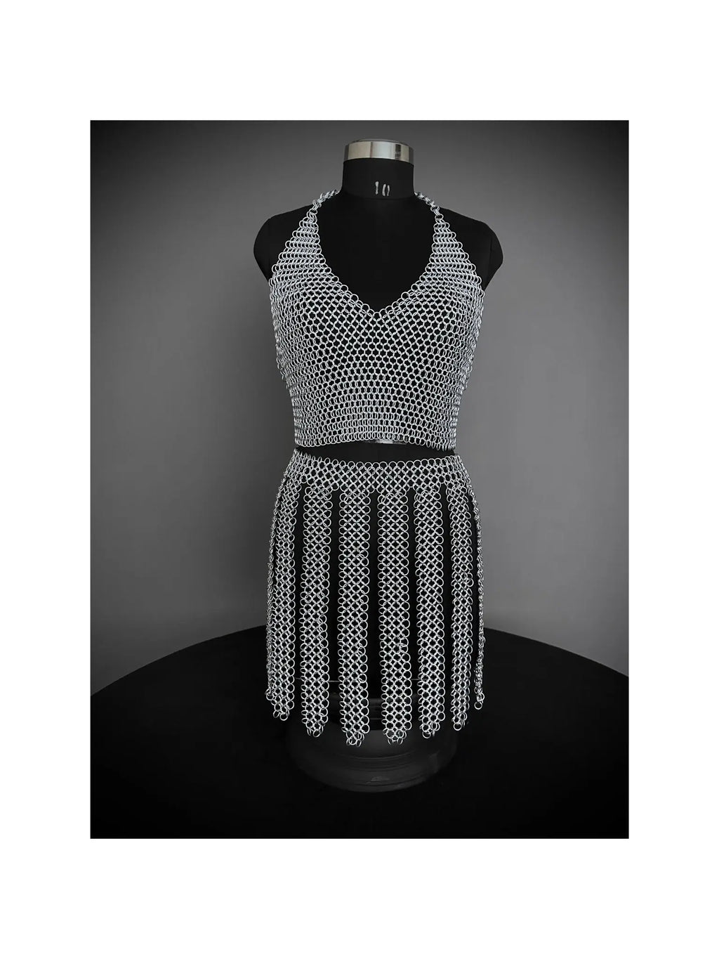 Viking Skirt Top, Ren faire Chainmail Handmade Armor, Cosplay Armor, SCA Armor, Larp Costume, Christmas Gift, Gift for Her ISH Collection