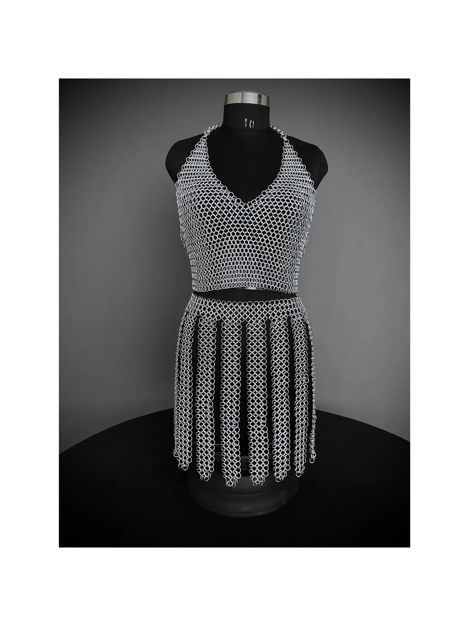 Viking Skirt Top, Ren faire Chainmail Handmade Armor, Cosplay Armor, SCA Armor, Larp Costume, Christmas Gift, Gift for Her ISH Collection