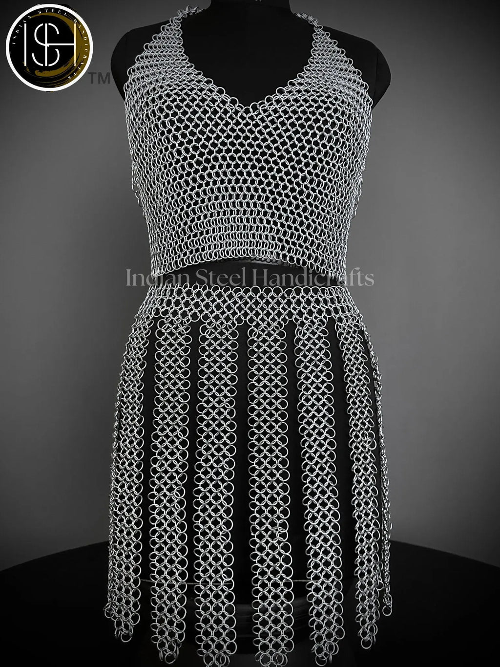Viking Skirt Top, Ren faire Chainmail Handmade Armor, Cosplay Armor, SCA Armor, Larp Costume, Christmas Gift, Gift for Her ISH Collection