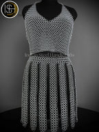Viking Skirt Top, Ren faire Chainmail Handmade Armor, Cosplay Armor, SCA Armor, Larp Costume, Christmas Gift, Gift for Her ISH Collection