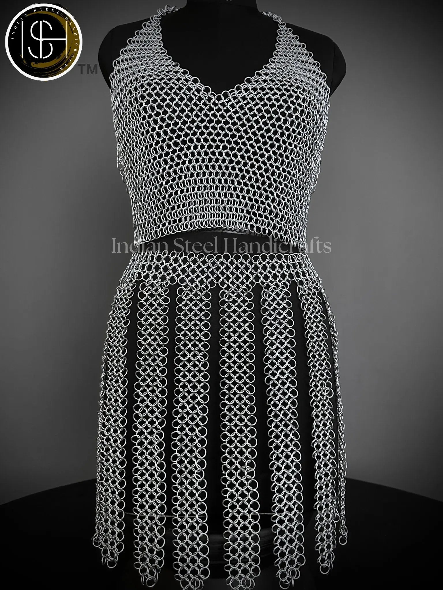 Viking Skirt Top, Ren faire Chainmail Handmade Armor, Cosplay Armor, SCA Armor, Larp Costume, Christmas Gift, Gift for Her ISH Collection