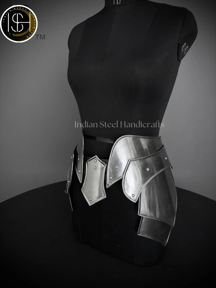 Steel Lady Armor: Medieval Knight Belt Costume - SCA LARP Cosplay