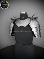 Medieval Knight Gorget&Pouldron Armor, Larp Armor Costume, Cosplay Armor, Sca Armor, Fantasy Armor, Gift for Men/women ISH Collection