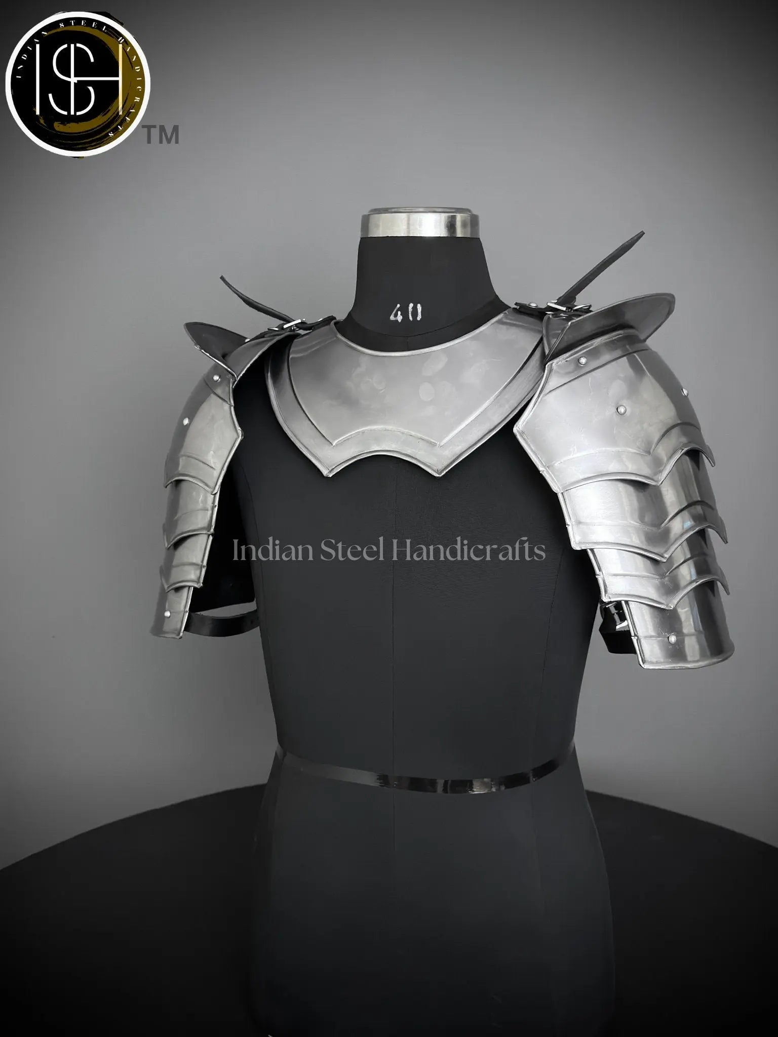 Medieval Knight Gorget&Pouldron Armor, Larp Armor Costume, Cosplay Armor, Sca Armor, Fantasy Armor, Gift for Men/women ISH Collection