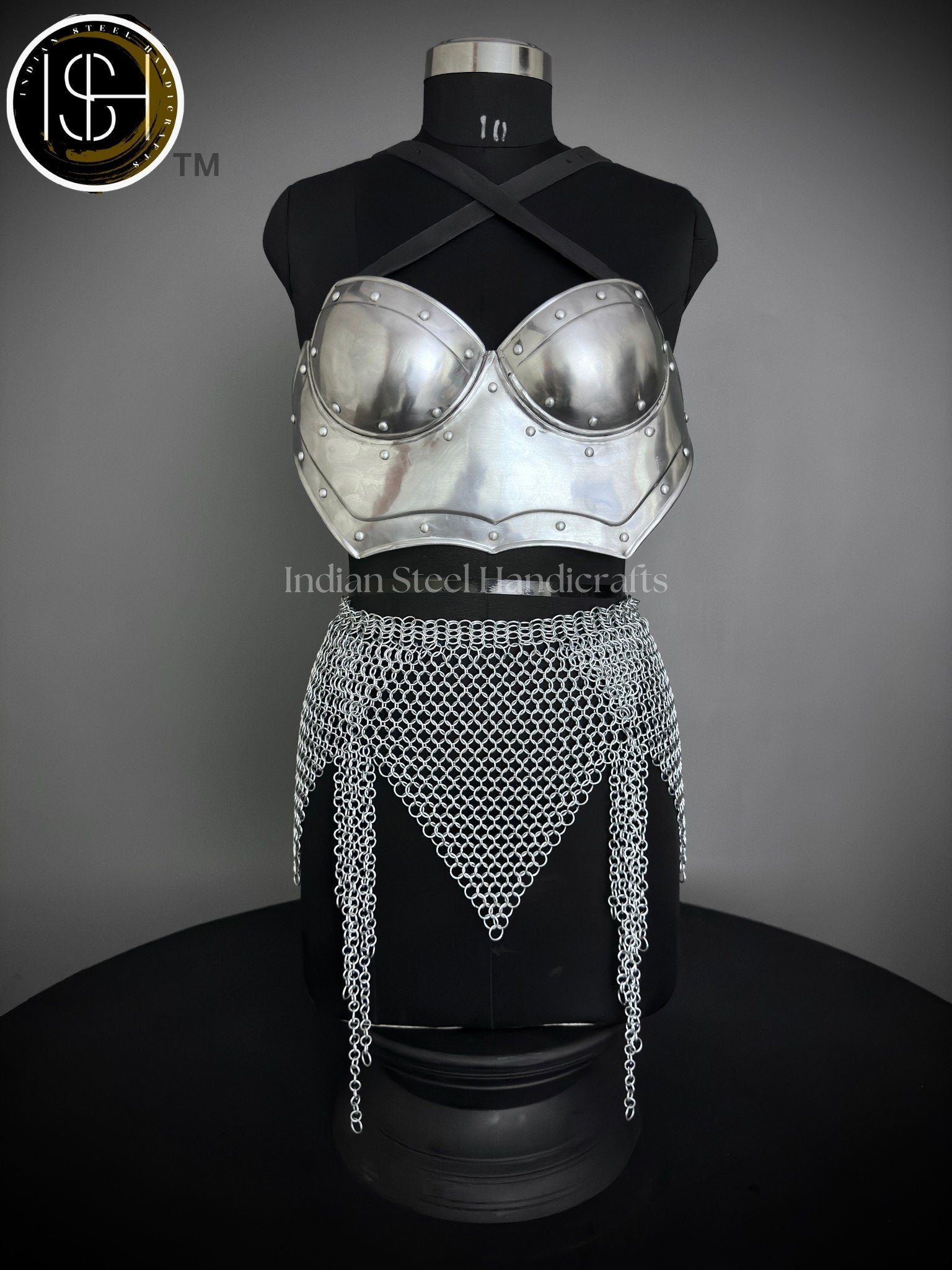 Ancient Knight Lady Armor,chest Armor, Chainmail Skirt Female  Armor Costume, Cosplay Armor, Larp Armor, Sca Armor, Gift for Men/Women.