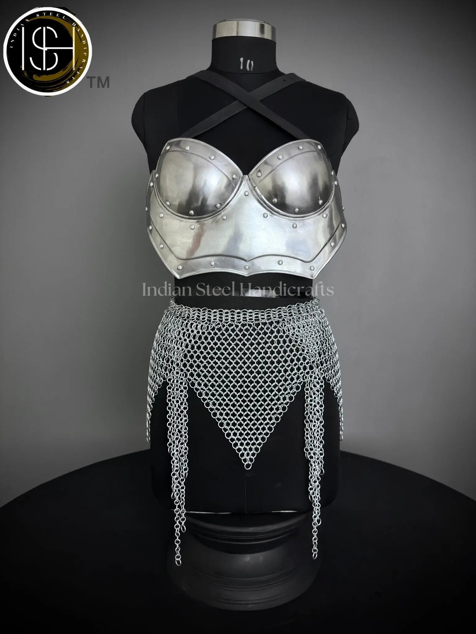 Ancient Knight Lady Armor,chest Armor, Chainmail Skirt Female  Armor Costume, Cosplay Armor, Larp Armor, Sca Armor, Gift for Men/Women. ISH Collection