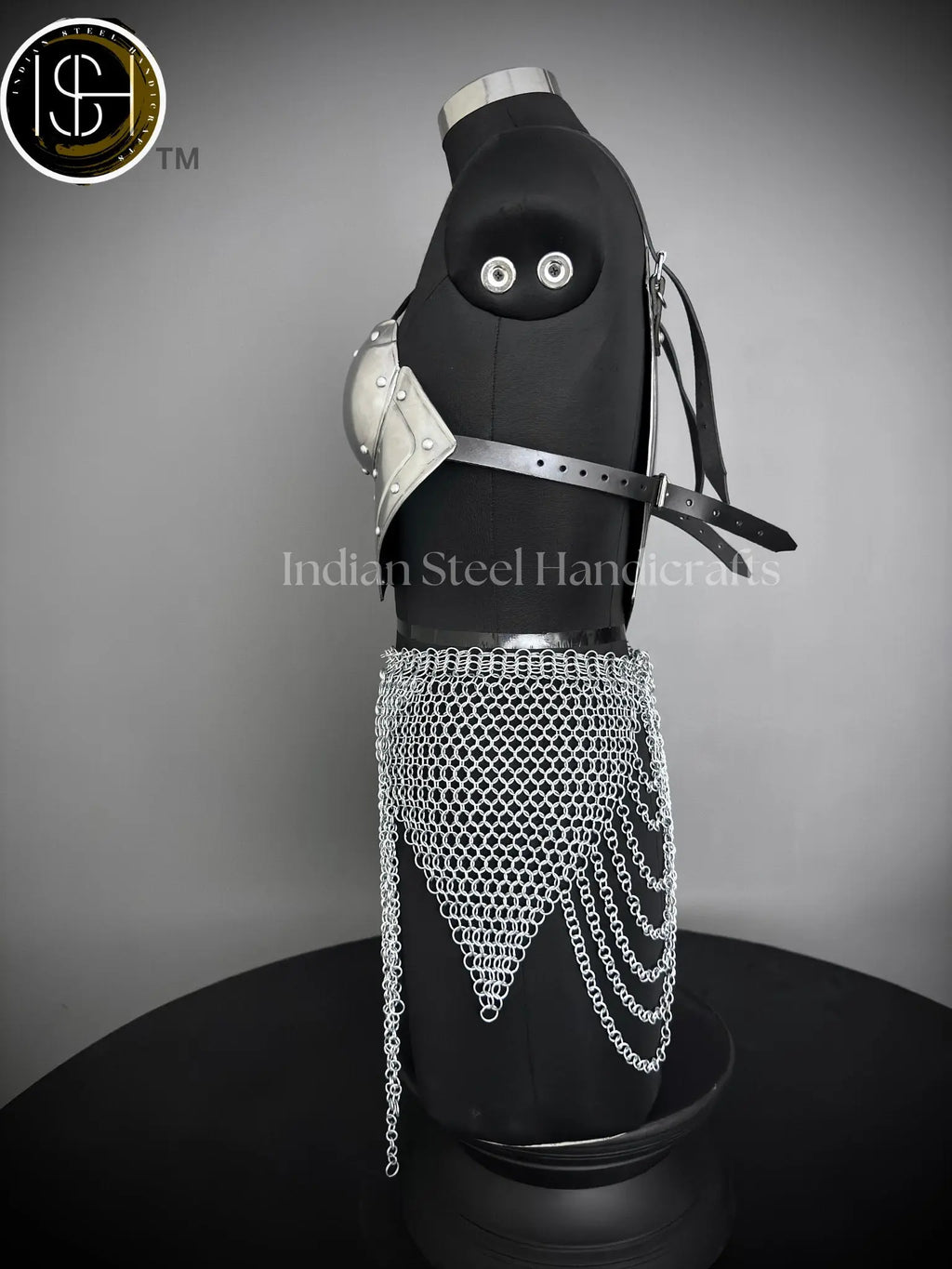 Steel Lady Cuirass Armor: Chainmail Skirt, LARP Cosplay Costume