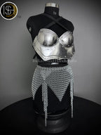 Steel Lady Cuirass Armor: Chainmail Skirt, LARP Cosplay Costume