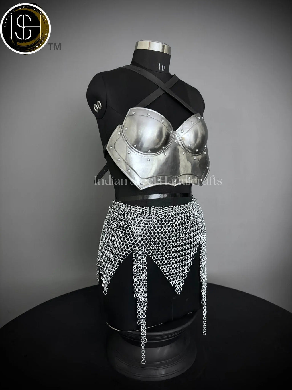 Ancient Knight Lady Armor,chest Armor, Chainmail Skirt Female  Armor Costume, Cosplay Armor, Larp Armor, Sca Armor, Gift for Men/Women. ISH Collection