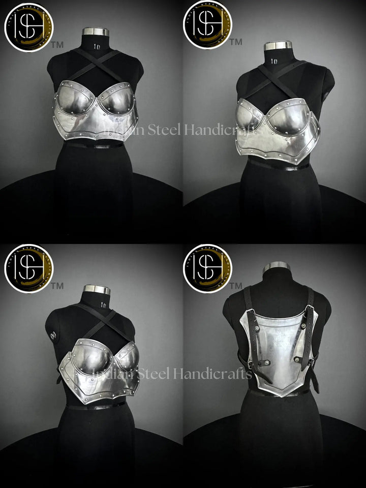 Steel Lady Cuirass Armor: Chainmail Skirt, LARP Cosplay Costume