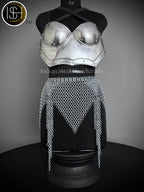 Steel Lady Cuirass Armor: Chainmail Skirt, LARP Cosplay Costume
