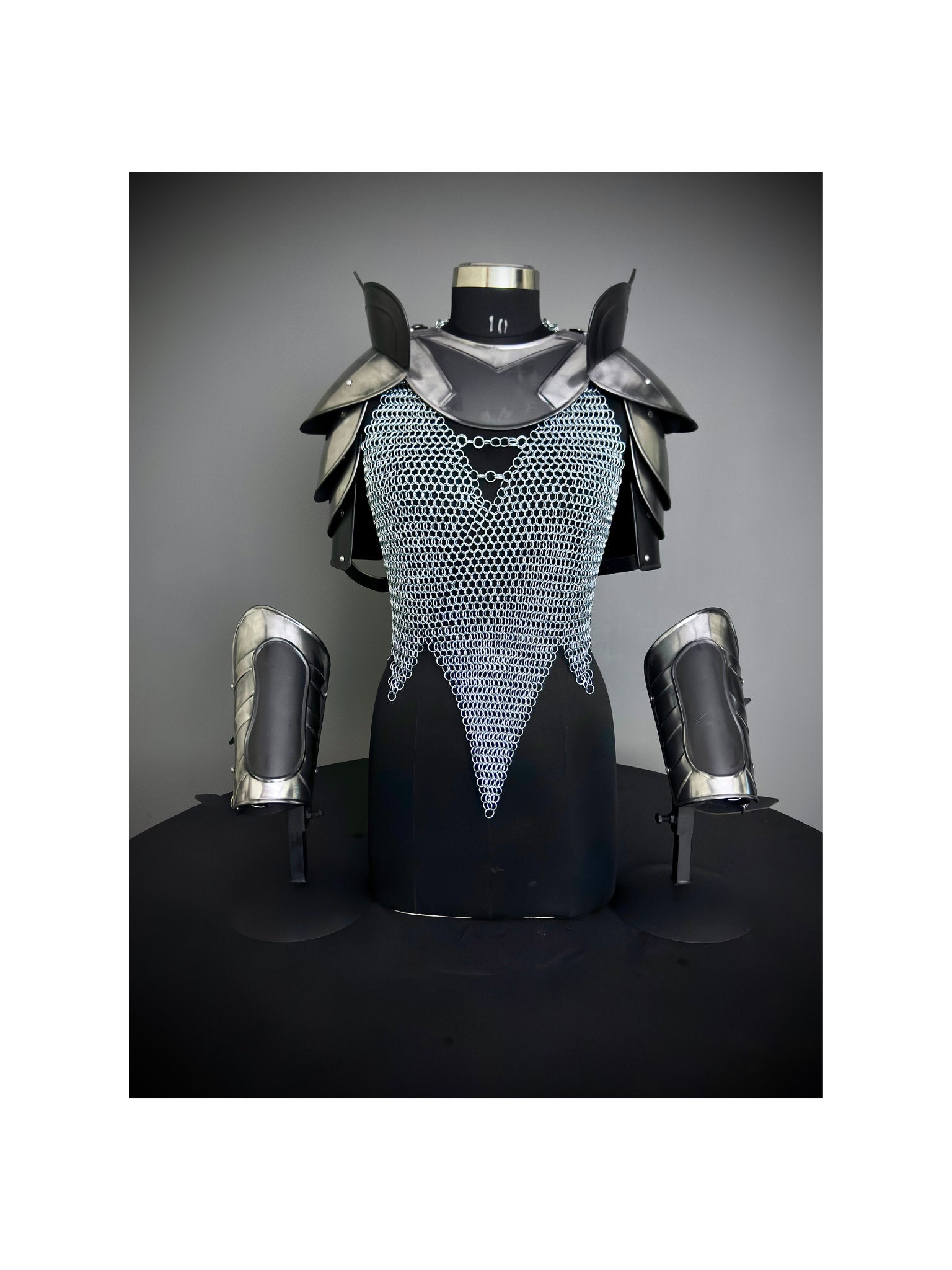 Knight Brave Female Armor, Gorget, Pouldron Armor, Chaianmail Stylish top,Cosplay Armor, SCA Armor, LARP Armor, Gifts for Women.