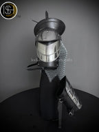 Knight Brave Female Armor, Gorget, Pouldron Armor, Chaianmail Stylish top,Cosplay Armor, SCA Armor, LARP Armor, Gifts for Women. ISH Collection