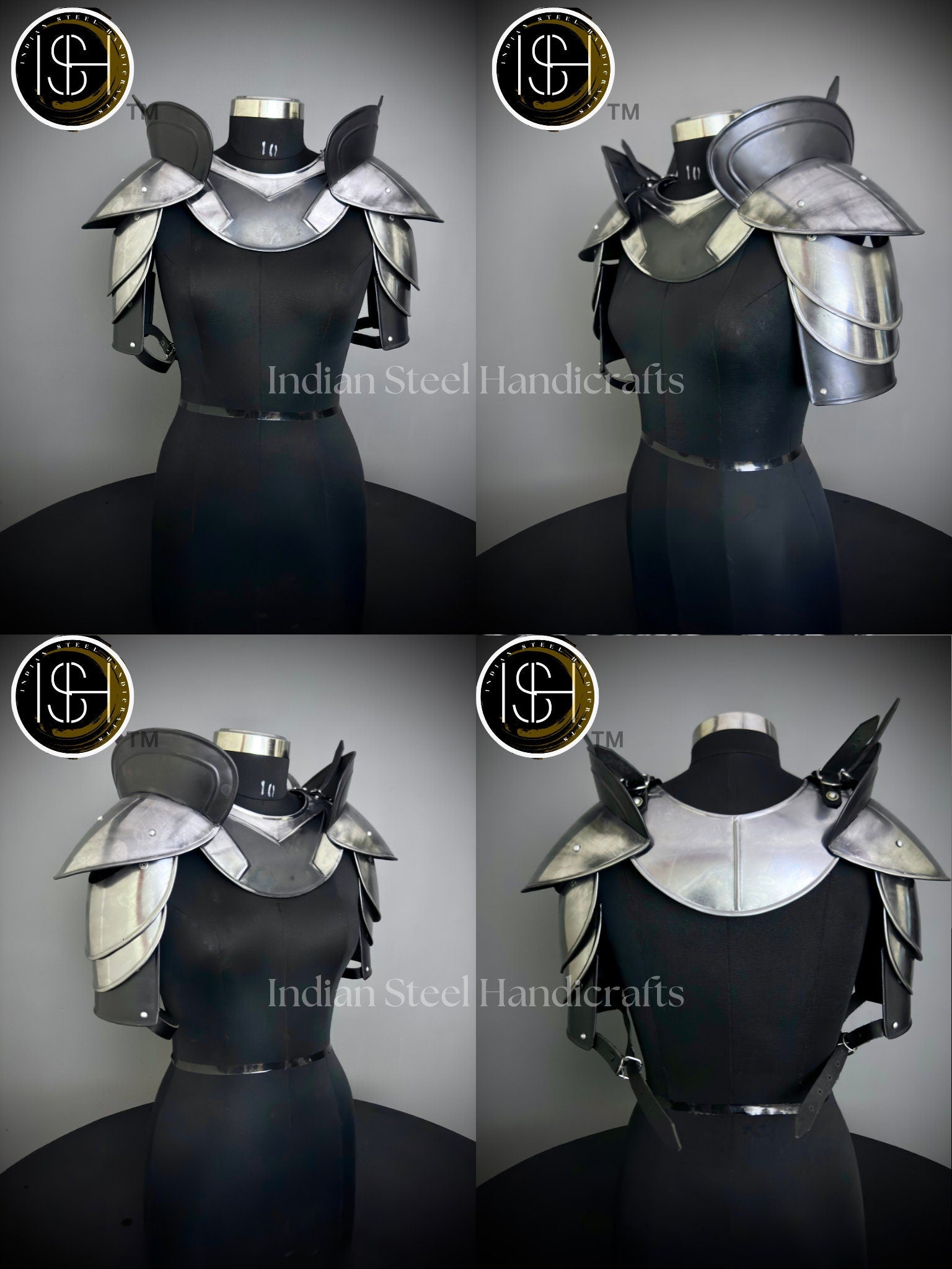 Knight Brave Female Armor, Gorget, Pouldron Armor, Chaianmail Stylish top,Cosplay Armor, SCA Armor, LARP Armor, Gifts for Women.