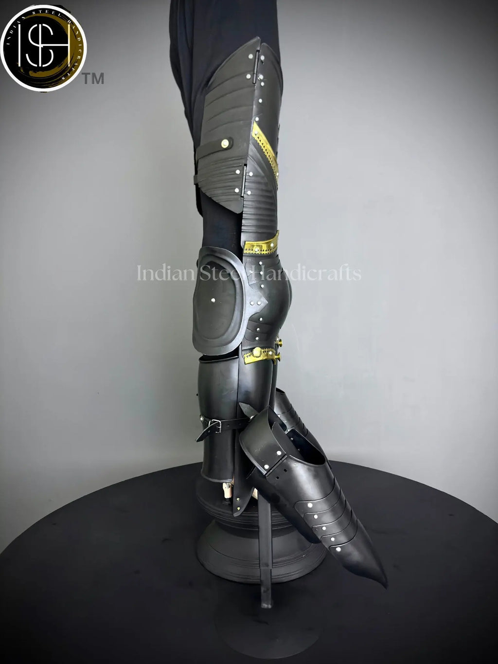Medieval Knight leg Guard Armor, Sabatone Armor, Larp Armor, Cosplay Armor, Sca Armor, Gift For Men/Women. ISH Collection
