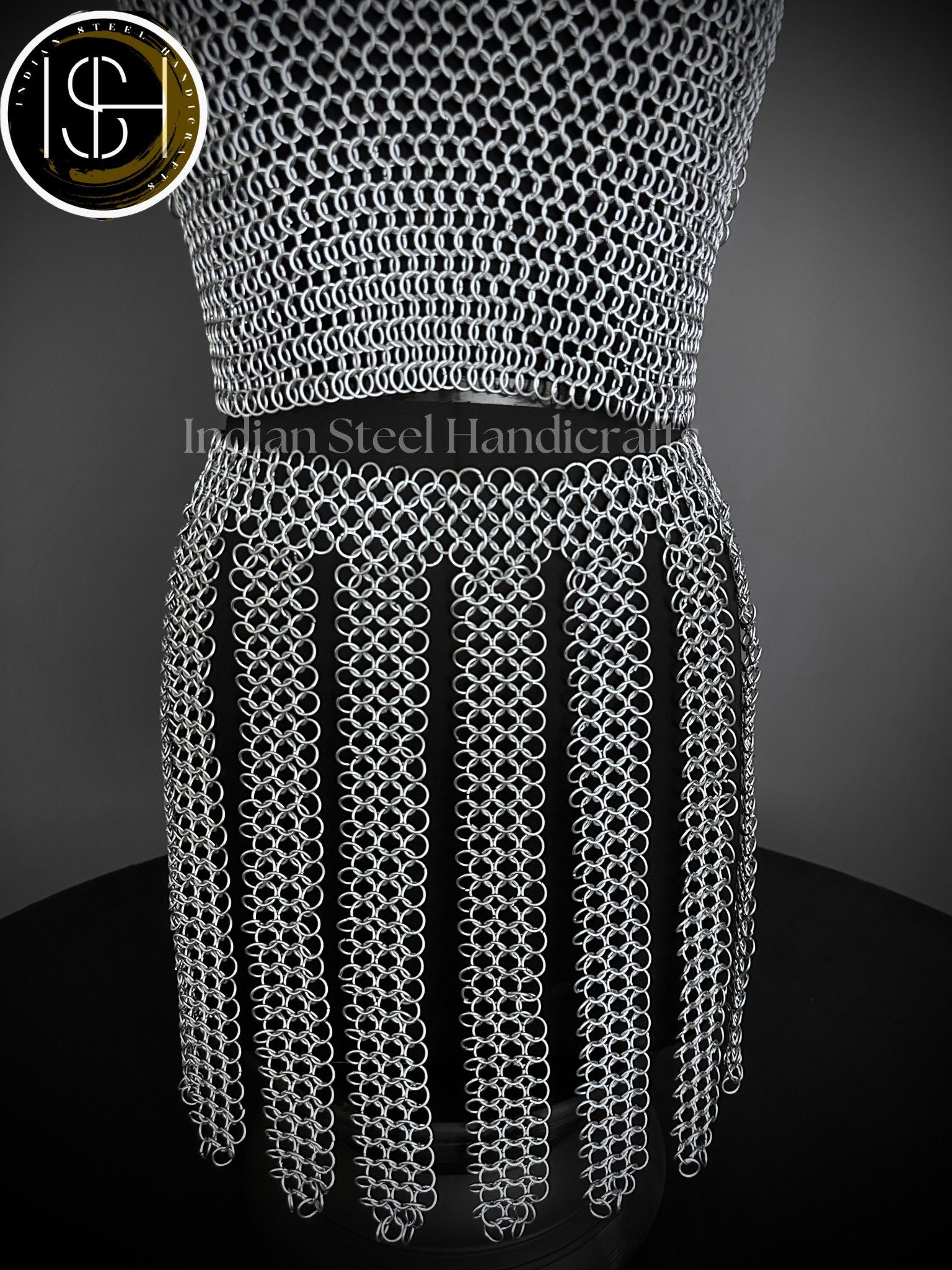 Viking Skirt Top, Ren faire Chainmail Handmade Armor, Cosplay Armor, SCA Armor, Larp Costume, Christmas Gift, Gift for Her