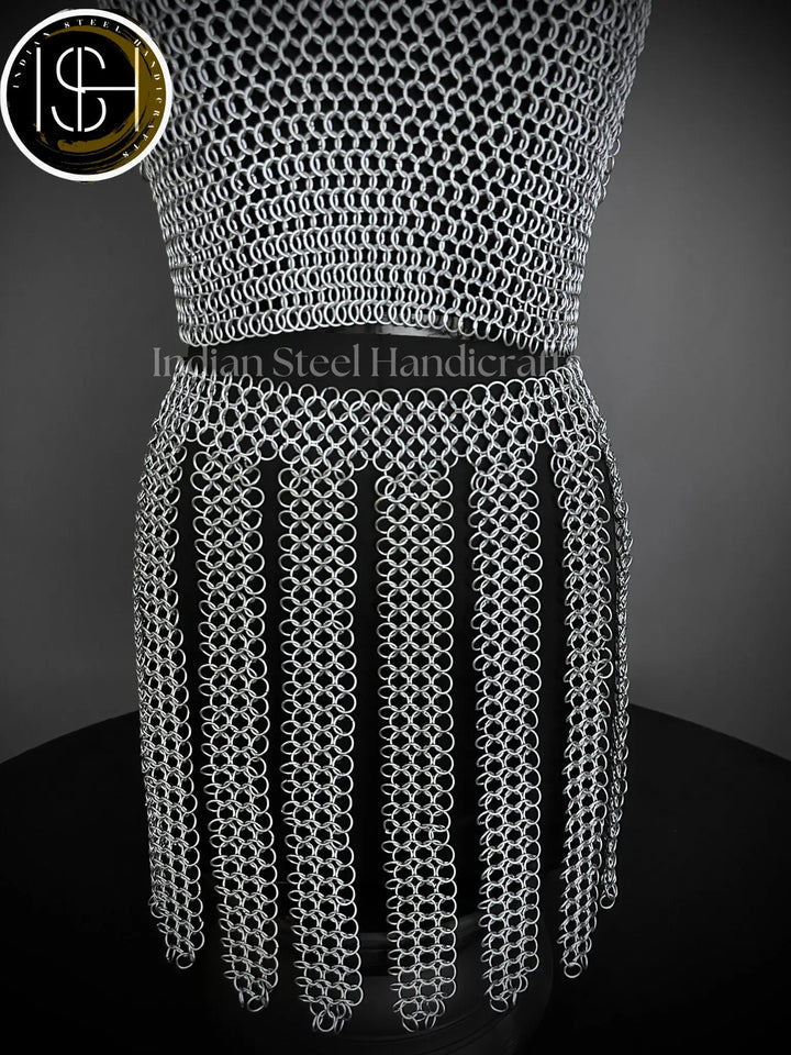 Viking Skirt Top, Ren faire Chainmail Handmade Armor, Cosplay Armor, SCA Armor, Larp Costume, Christmas Gift, Gift for Her ISH Collection