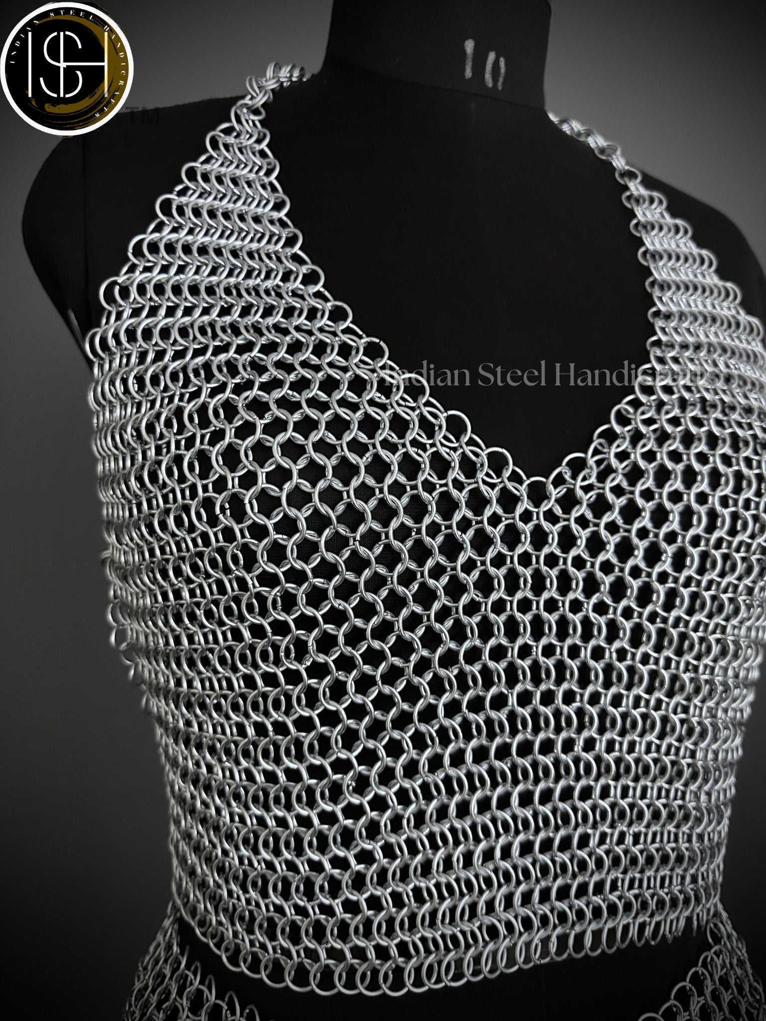 Viking Skirt Top, Ren faire Chainmail Handmade Armor, Cosplay Armor, SCA Armor, Larp Costume, Christmas Gift, Gift for Her