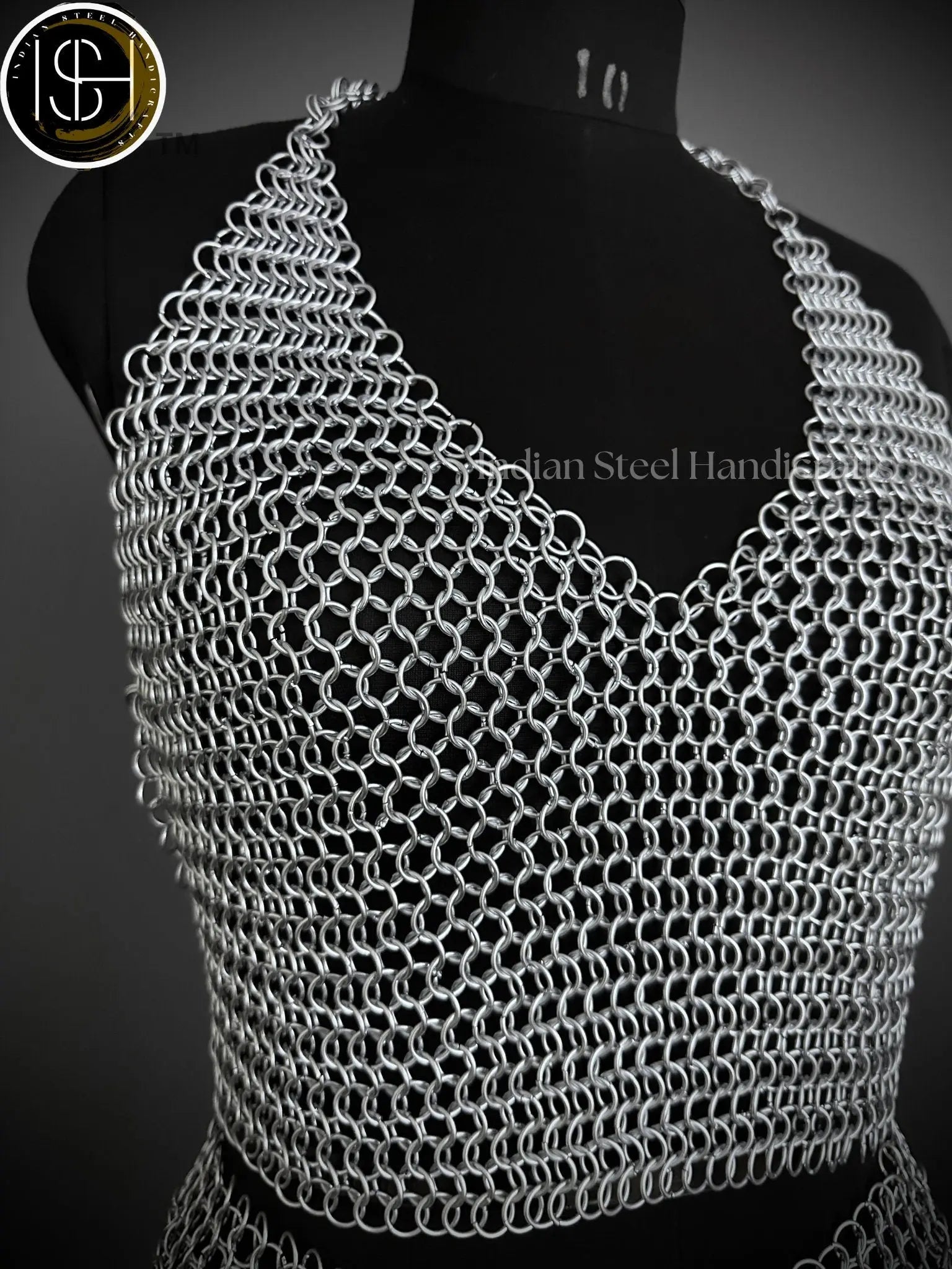 Viking Skirt Top, Ren faire Chainmail Handmade Armor, Cosplay Armor, SCA Armor, Larp Costume, Christmas Gift, Gift for Her ISH Collection