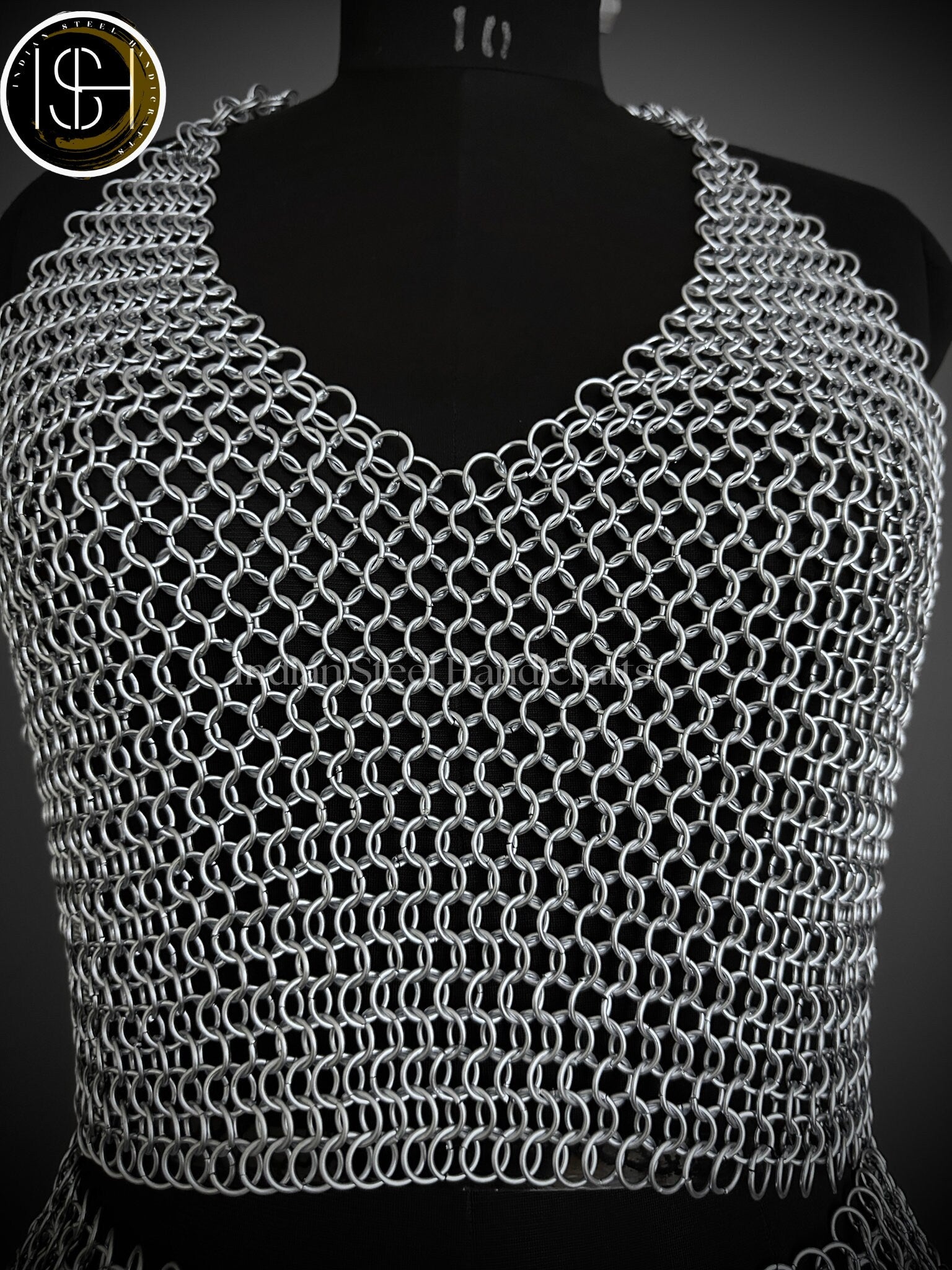 Viking Skirt Top, Ren faire Chainmail Handmade Armor, Cosplay Armor, SCA Armor, Larp Costume, Christmas Gift, Gift for Her