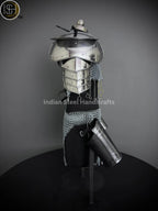 Medieval  Brave Lady gorget pauldron bracer Armor,Chainmail Armor, Cosplay Armor, Sca Armor, Larp Armor, Fantasy Armor, Gift for women. ISH Collection