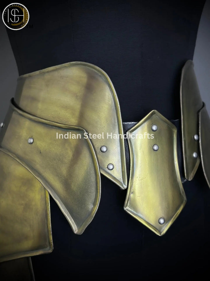 Steel Lady Armor Belt: Medieval Knight Costume, LARP Cosplay