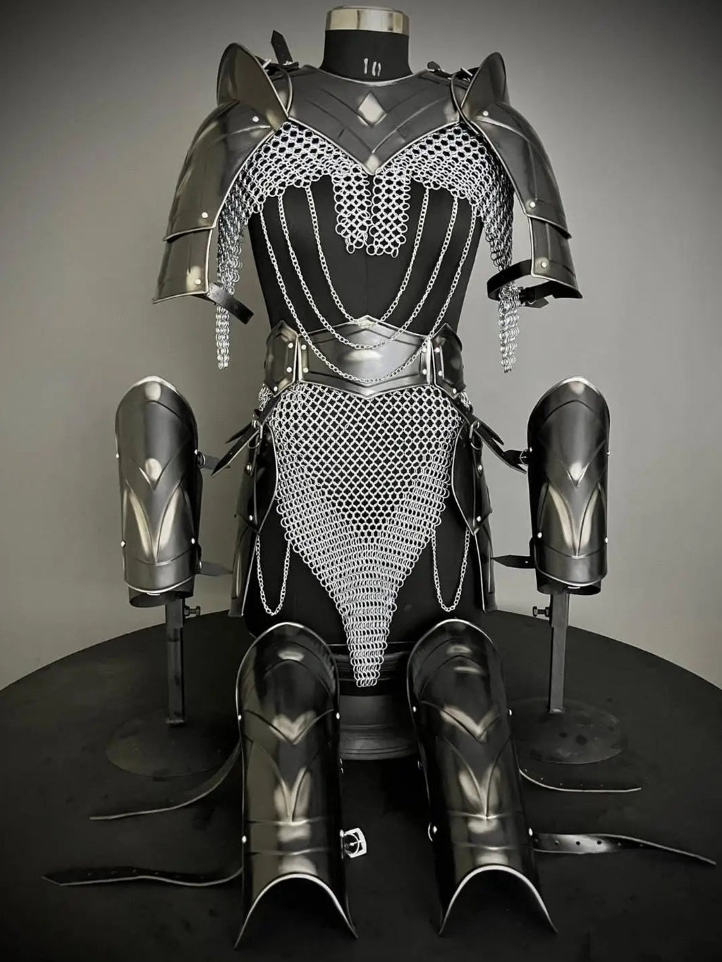 Medieval Cuirass Armor: Steel Chainmail, Lady Cosplay LARP Costume
