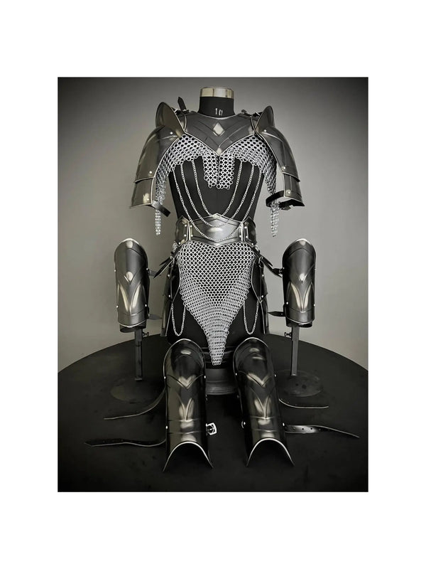 Medieval Cuirass Armor: Steel Chainmail, Lady Cosplay LARP Costume