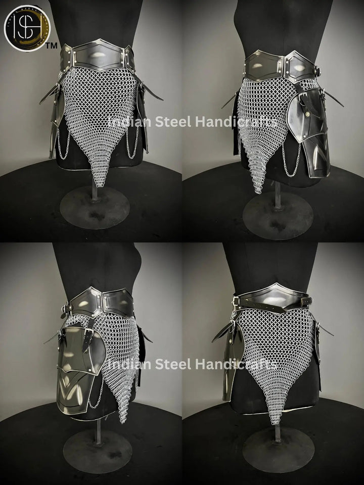 Medieval Cuirass Armor: Steel Chainmail, Lady Cosplay LARP Costume